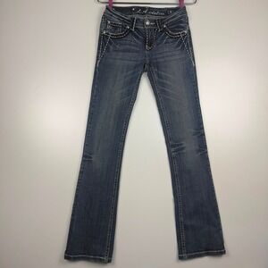 Y2K L.A. Idol Jeans USA Bootcut Thick Stitch Stretch Denim Women's Size 5 W29